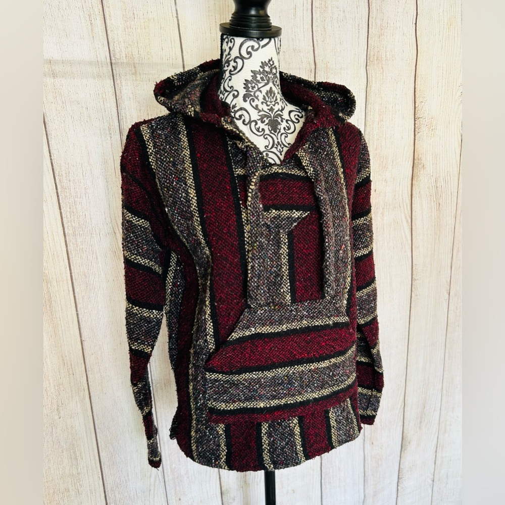 Earthbound Women’s Multicolor Molina Baja Hippie Hooded Pullover Sweatshirt S